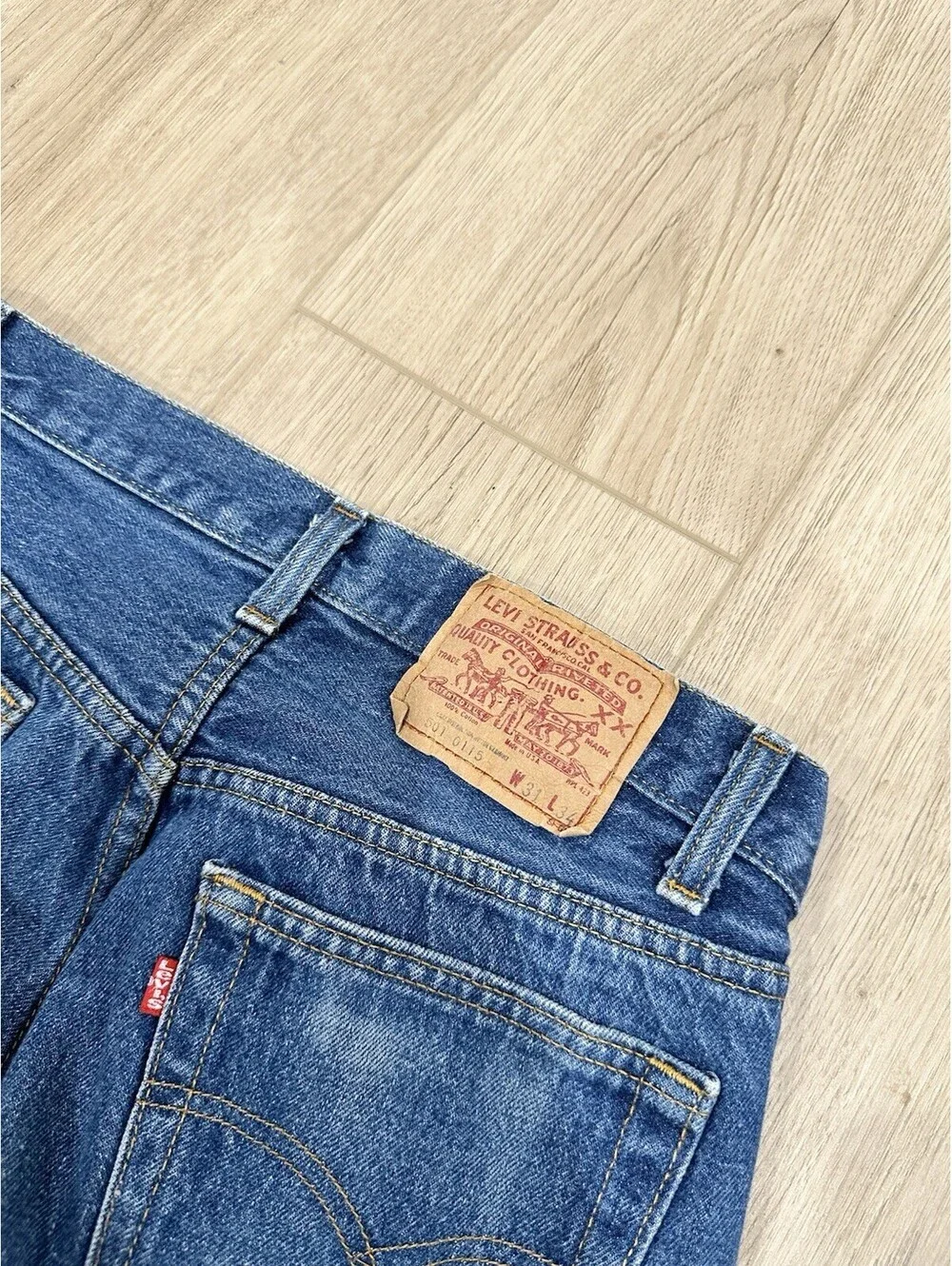 VTG Levis 501 0115 Jeans Mens 29x30 Blue Regular Straight Button Fly 80s